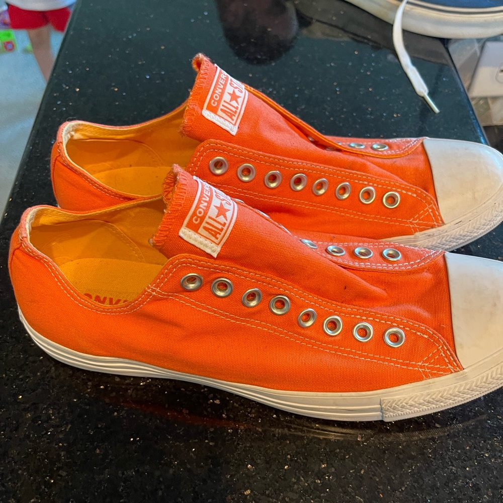 Orange Mens converse